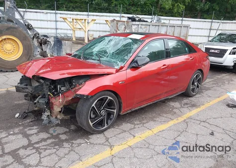 2021 Hyundai Elantra N Line from USA, damaged, VIN KMHLR4AF5MU175383